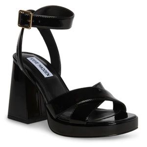 Sold out online! Steve Madden Miranda Black Patent Heels